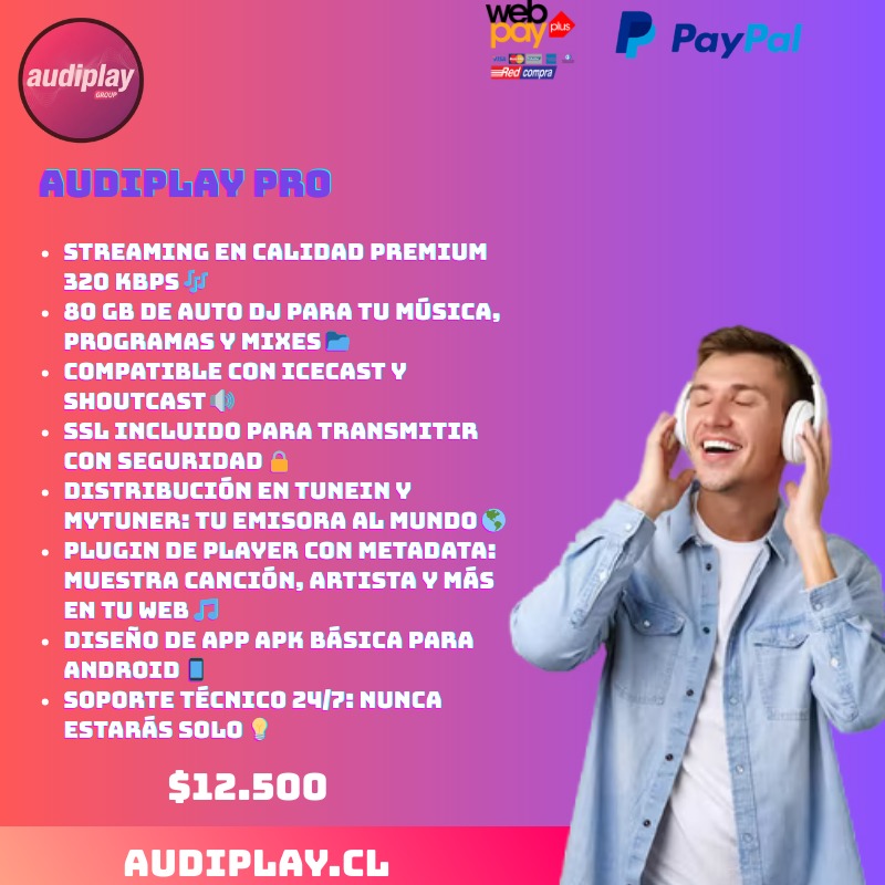 AUDIPLAY PRO – Radio Online Profesional Avanzada